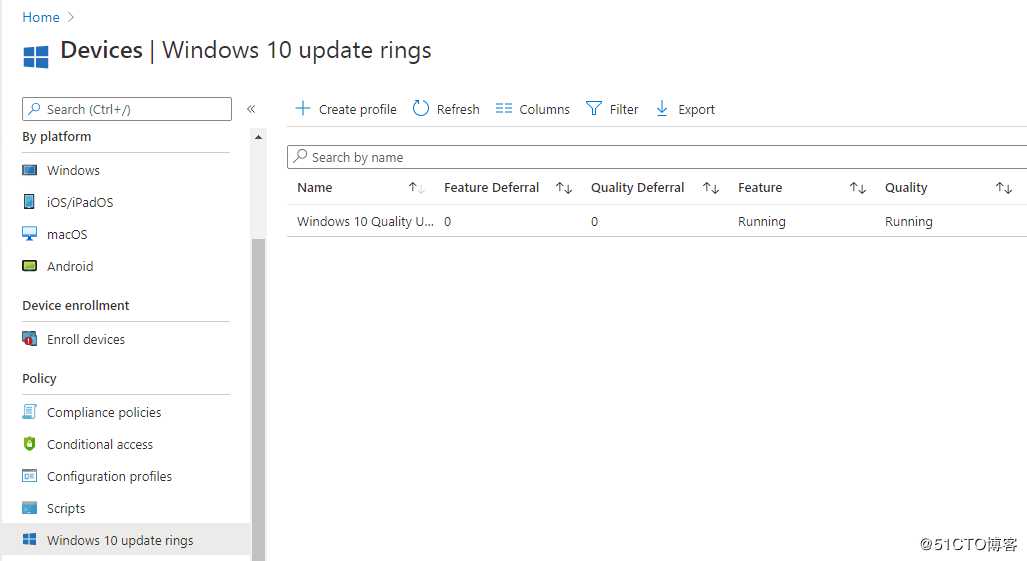 微软终端管理之设置微软Intune 管理Win10 更新一