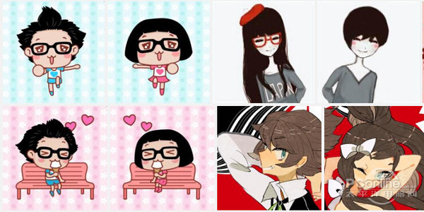 情侣头像卡通