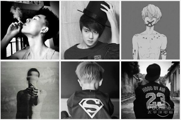 qq头像黑白男生