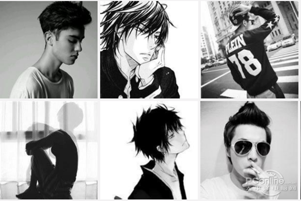 qq头像黑白男生